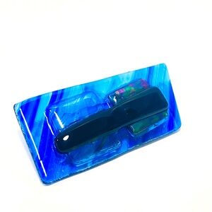 Vintage Art Deco Royal Blue Glass Brooch Very Rare 2.5”